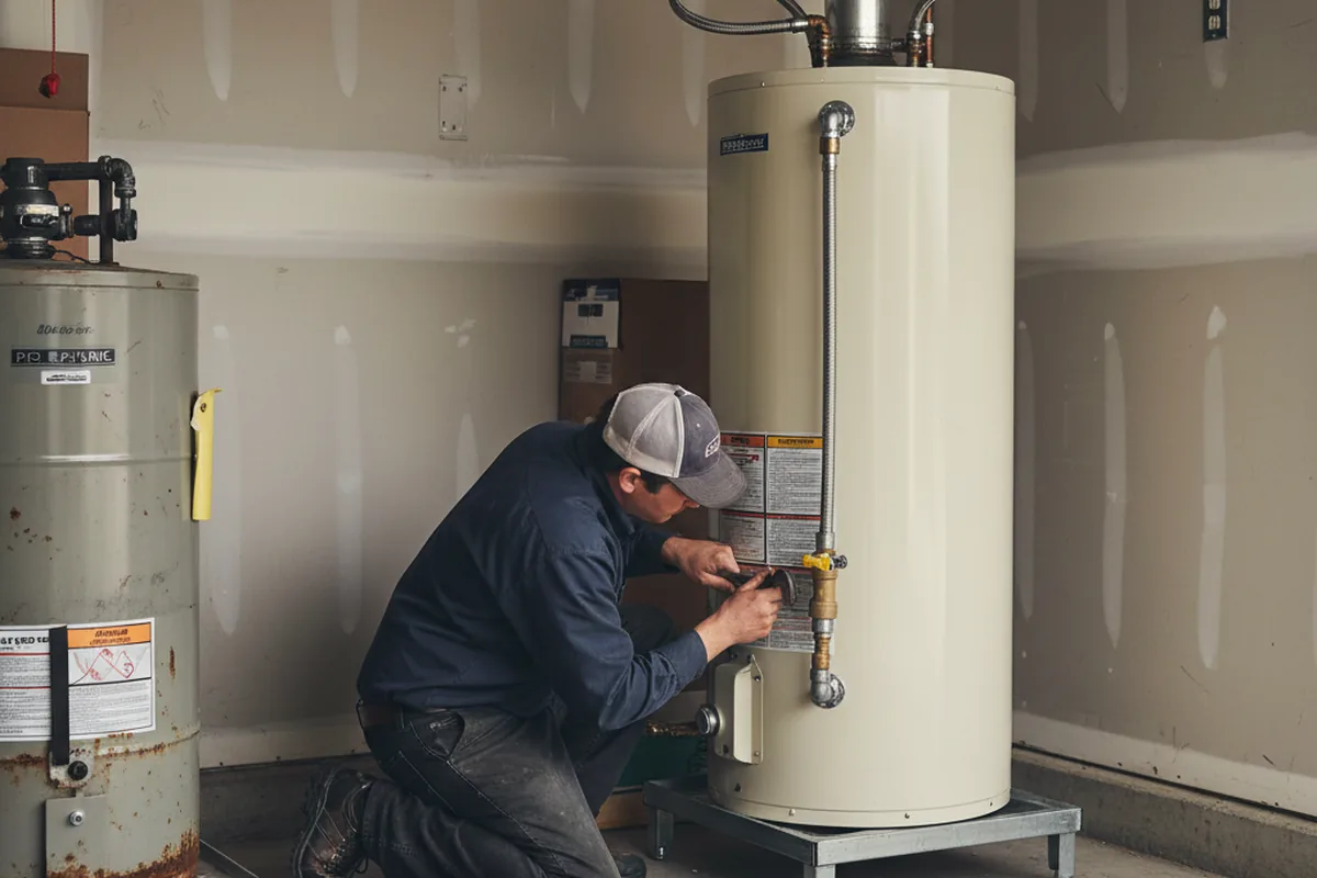 Water heater and shutoff valve replacement in Henriette